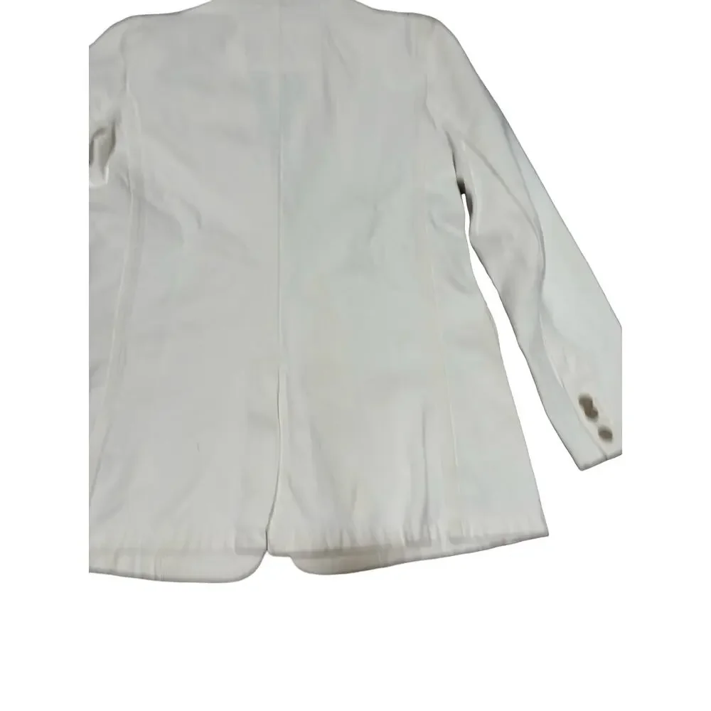 J.Crew White Cotton Casual Blazer Jacket Lightweight Size 6